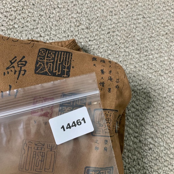 Chico's Womens Blouse Shirt Size 3‎ Brown Japanese Character Print Button Up - Picture 10 of 10